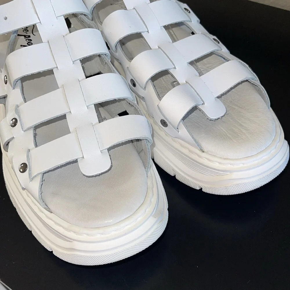 Free People White Gladiator Sandals - Picture 7 of 13